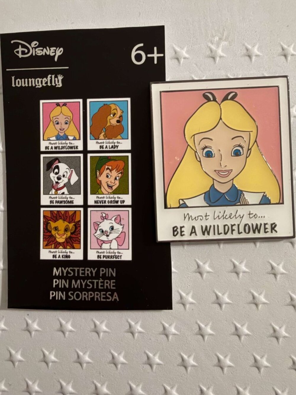 Alice in Wonderland Wildflower Loungefly Yearbook Superlative Mystery Disney Pin